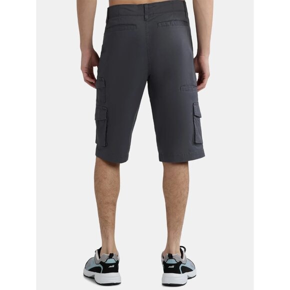 George Men's & Big Men's Messenger Cargo Shorts, 14" Inseam, Size 42, Gray Wash - Picture 2 of 5